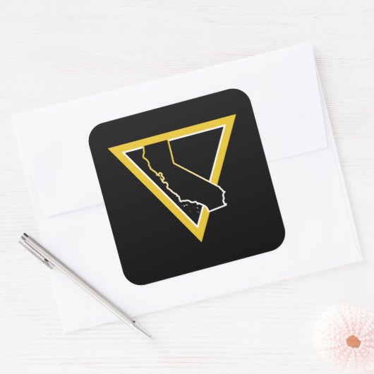 Kaliforniendreieck Quadratischer Aufkleber (Umschlag)