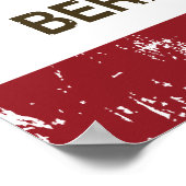 Kalifornienflagge berkeley in Bedrängnis Poster (Ecke)