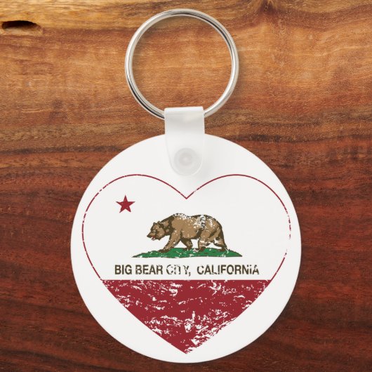 Kalifornienflagge Großbärenstadt in Not Schlüsselanhänger (Vorderseite)