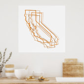 Kaliforniengelb Poster (Küche)