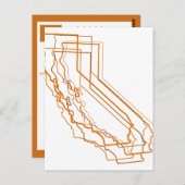 Kaliforniengelb Postkarte (Vorne/Hinten)