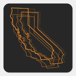 Kaliforniengelb Quadratischer Aufkleber