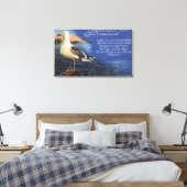 KalifornienGrüße von Seagull Gedicht Leinwanddruck (Insitu (Schlafzimmer))