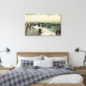 KalifornienMenschenmassen schwimmen an der Pazifik Leinwanddruck (Insitu (Schlafzimmer))