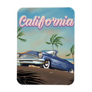 Kaliforniens Vintages Auto Retroposter Magnet