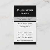 Kalifornienstolz Visitenkarte (Rückseite)