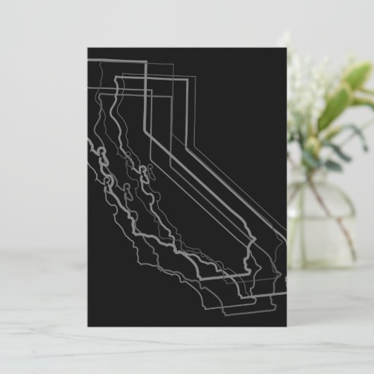 Kalifornienverschwommenheit Einladung (Stehend Vorderseite)