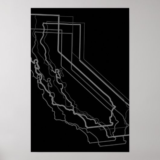 Kalifornienverschwommenheit Poster (Vorne)
