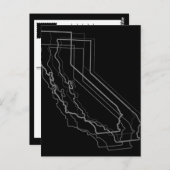Kalifornienverschwommenheit Postkarte (Vorne/Hinten)