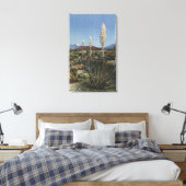 KalifornienYucca Kakteen in Bloom in Wüste Leinwanddruck (Insitu (Schlafzimmer))