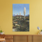 KalifornienYucca Kakteen in Bloom in Wüste Leinwanddruck (Insitu (Wohnzimmer))