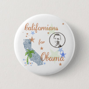 Kalifornier für Obama Button Demokraten '08