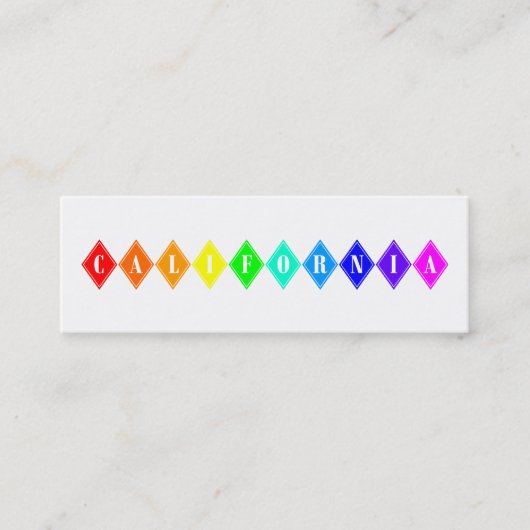 Kalifornische Diamanten Mini Visitenkarte (Vorderseite)