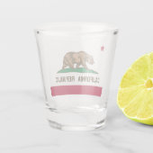 KALIFORNISCHE FLAGE SCHNAPSGLAS (Rückseite)