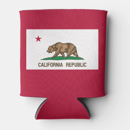 kalifornische Flagge, amerikanische Staatsflagge Dosenkühler (Vorderseite)