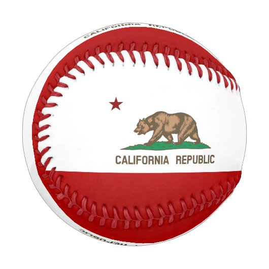 kalifornische Flagge Baseball (Vorderseite Links)