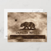 Kalifornische Flagge Postkarte (Vorne/Hinten)