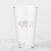 Kalifornische Forelle Glas (Rückseite)