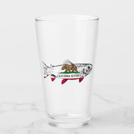 Kalifornische Forelle Glas (Vorderseite)