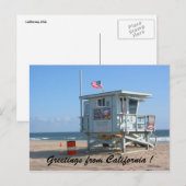 kalifornische Grüße Postkarte (Vorne/Hinten)