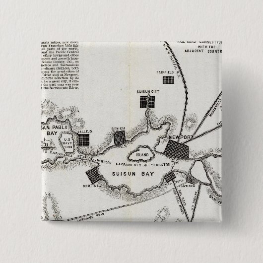 Kalifornische Karte Button (Vorderseite)