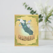Kalifornische Karte mit schönen Vögeln (Stehend Vorderseite)