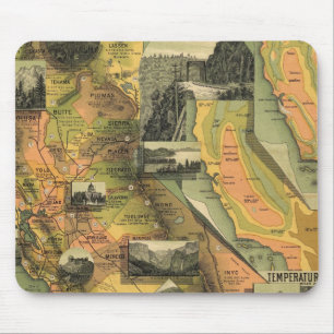 Kalifornische Karte Mousepad