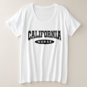 Kalifornische Krankenschwester überdimensionales G Große Größe T-Shirt