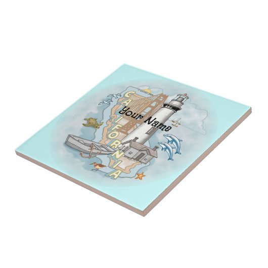 Kalifornische Leuchtturmplatte Fliese (Seite)