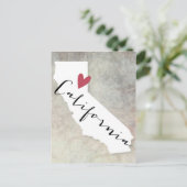 Kalifornische Liebe Postkarte (Stehend Vorderseite)