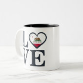 Kalifornische Liebe Zweifarbige Tasse (Vorderseite Links)