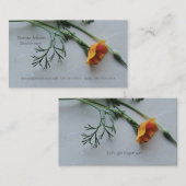 Kalifornische Mohnmutter Telefonnummerkarte (Vorne/Hinten)