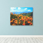 Kalifornische Pappenwälder, die einen Hang bedecke Leinwanddruck (Insitu (Holzboden))