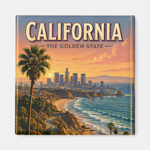 Kalifornische Pazifikküste Skyline Golden Escape Magnet