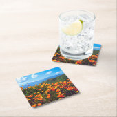 Kalifornische Pfeffer, die einen Hügel bedecken Rechteckiger Pappuntersetzer (Vor Ort)