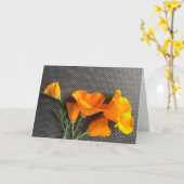 Kalifornische Pflaumen auf schwarz-weißen Polka-Pu Karte (Gelbe Blume)