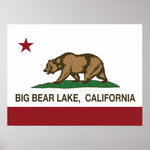 Kalifornische Republik Big Bee Lake Poster