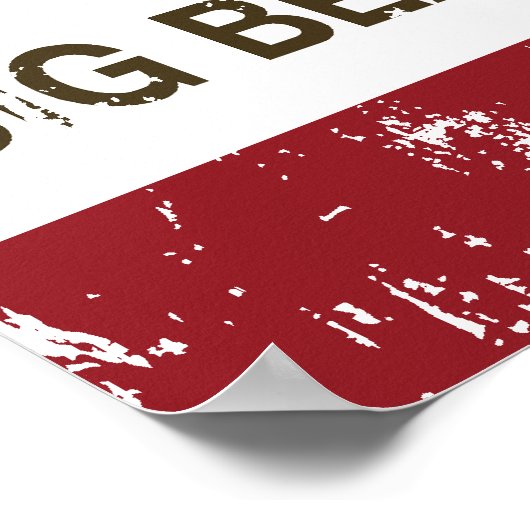 Kalifornische Republik Big Bee Lake Poster (Ecke)