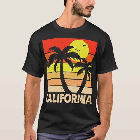 Kalifornische Retrolandschaft Vintag T-Shirt (Vorderseite)