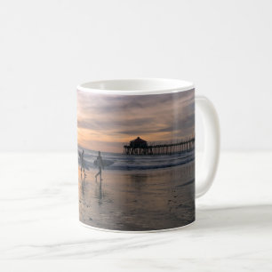 Kalifornische Surfer bei Sonnenuntergang Kaffeetasse