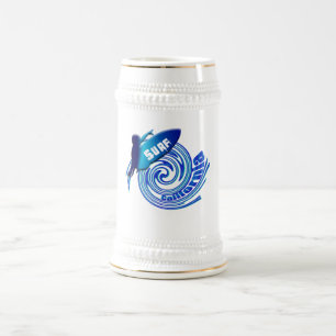 Kalifornische Surfer Brandungs-Kaliforniens, die Bierglas