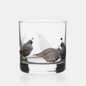 Kalifornische Wachtelbank Whiskyglas (Rückseite)