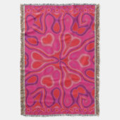 Kalifornische Wildblume in Rosa und Rot Decke (Vorderseite Vertikal)