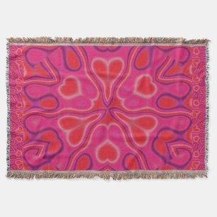 Kalifornische Wildblume in Rosa und Rot Decke