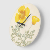 Kalifornischer Eschscholtzia Große Wanduhr (Winkel)