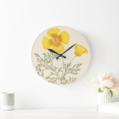 Kalifornischer Eschscholtzia Große Wanduhr (Zuhause)