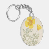 Kalifornischer Eschscholtzia Schlüsselanhänger (Vorderseite links)