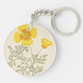 Kalifornischer Eschscholtzia Schlüsselanhänger (Rückseite)