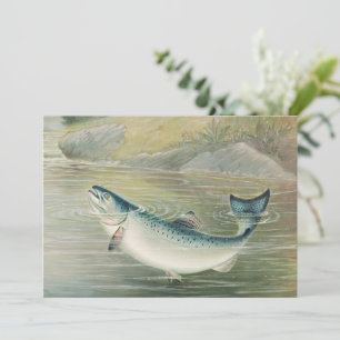 Kalifornischer Lachs von S.A. Kilbourne, Vintage F Einladung