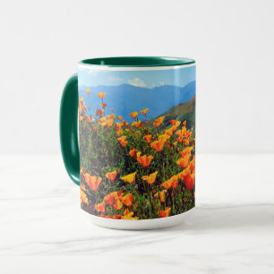 Kalifornischer Mohn auf einem Hang Tasse